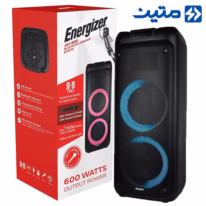 اسپیکر بلوتوثی قابل حمل انرجایزر مدل BTS470 ا Energizer