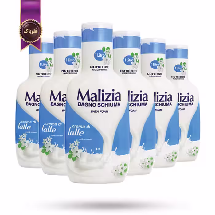 6 عدد شامپو بدن مالیزیا Malizia مدل خامه شیر milk cream حجم 1000 میلی لیتر   (اورجینال)