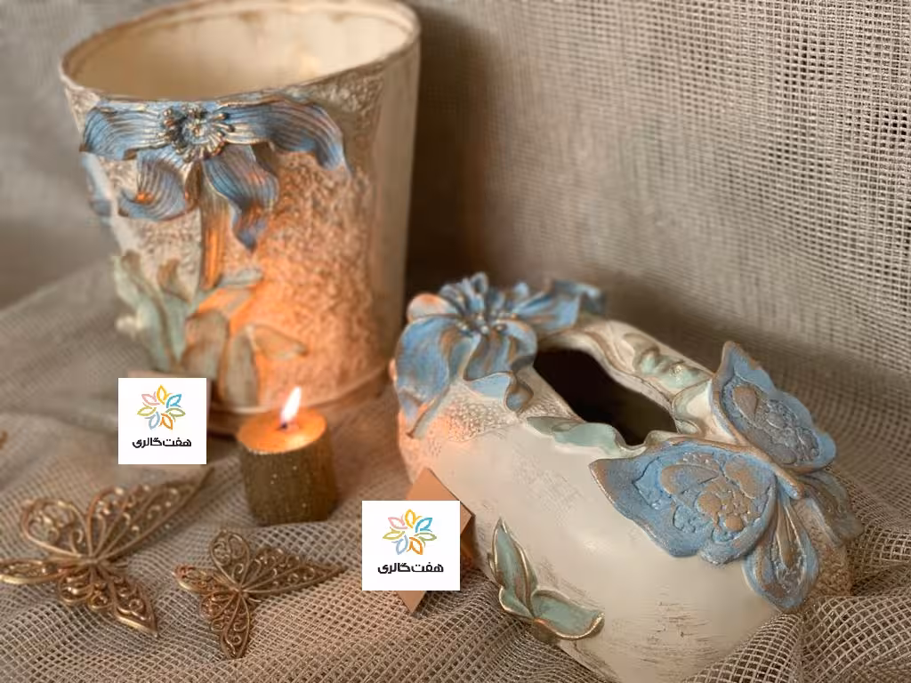 سطل و جادستمالی طرح گل کد 10965