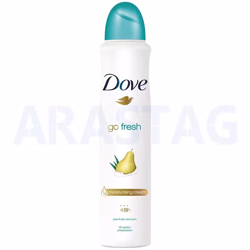 اسپری ضد تعریق Dove مدل pear & aloe vera رایحه گلابی و آلوئه ورا حجم 250 میلی