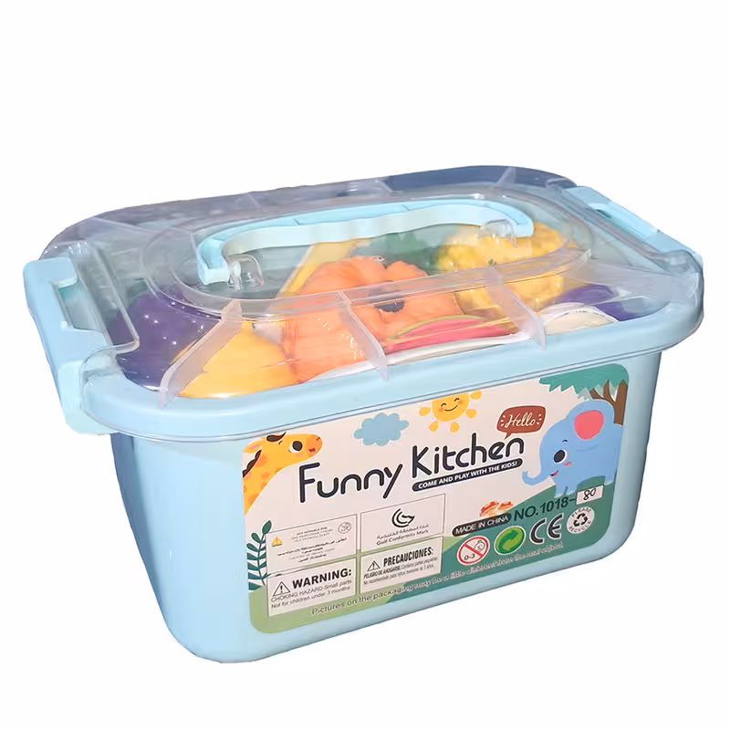 اسباب بازی مدل میوه برشی سطلی طرح Funny Kitchen کد 1018-80