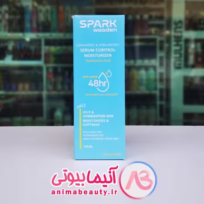 کرم آبرسان 100 میل اسپارک وودن مخصوص پوست چرب و متخلط