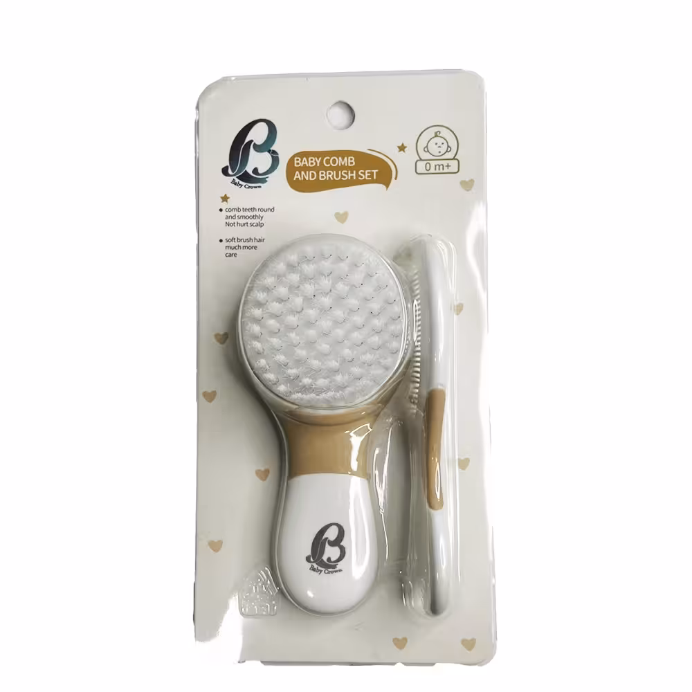 شانه و برس بچه بیبی کرون رنگ سفید