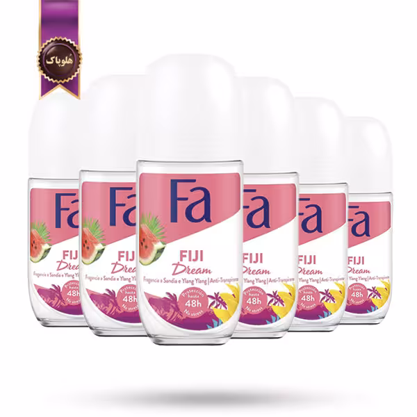 6 عدد مام رول ضد تعریق فا Fa مدل فیجی دریم Fiji Dream حجم 50 میلی لیتر (اورجینال)