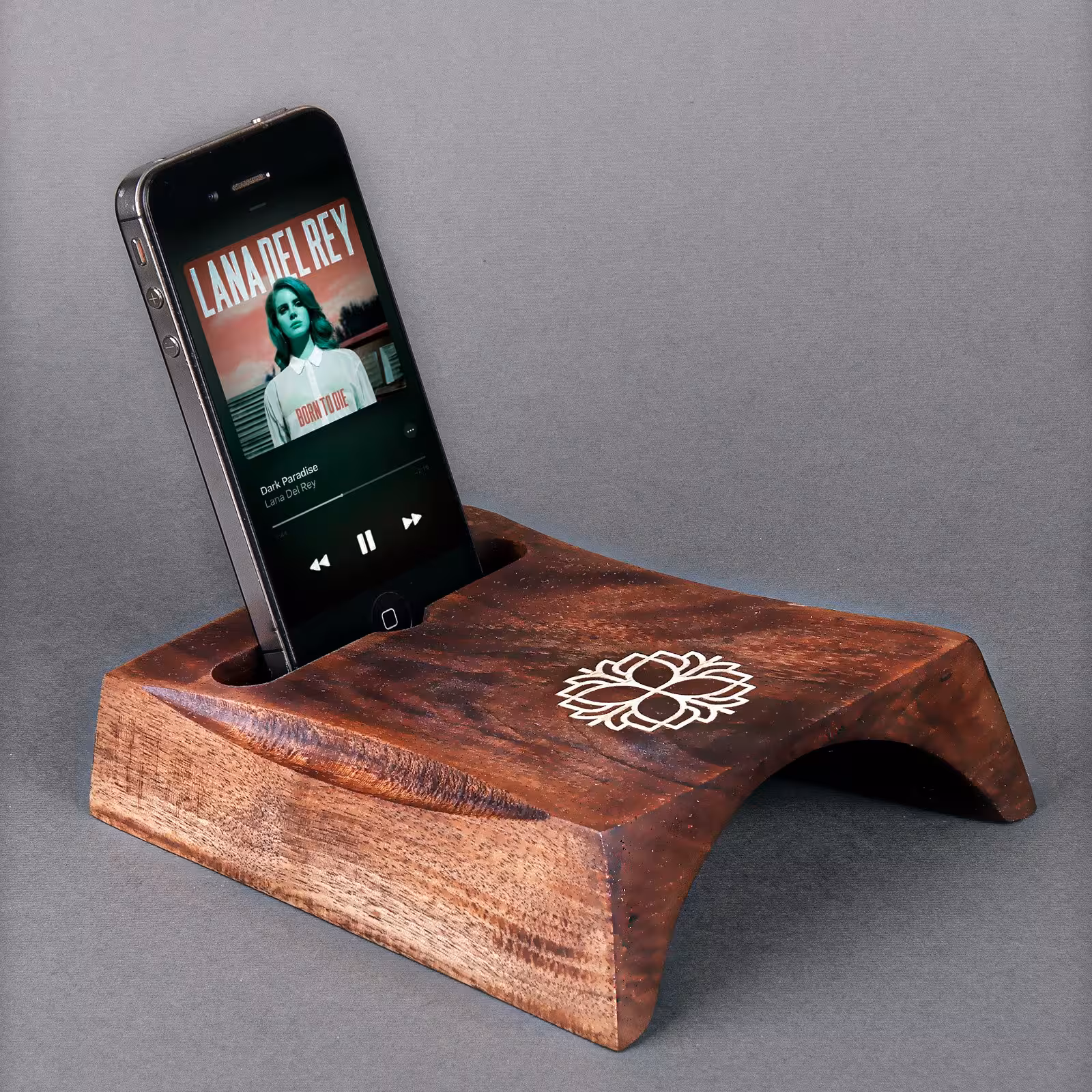 استند موبایل و تقویت کننده ی صدا  یا آمپلی فایر مدل توکای تخت گردو