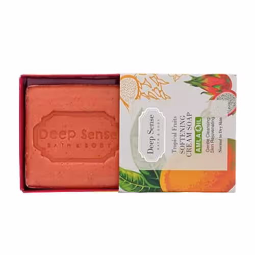صابون کرمی نرم و مرطوب کننده تروپیکال دیپ سنس مناسب پوست خشک و معمولی 75 گرم  Deepsens tropical fruits Softening soap cream 75 g