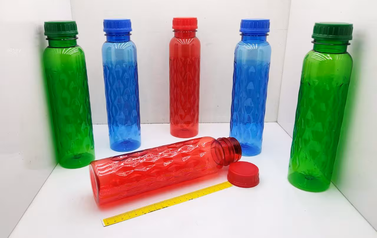بطری( قمقمه ) استوانه ای رنگی پلی اتیلن