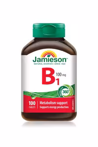 قرص ویتامین B1 (تیامین) 100 میلی‌گرم Jamieson - بسته 100 عددی