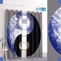 پرده تصویری طرح ماه ابی برند پرنا
