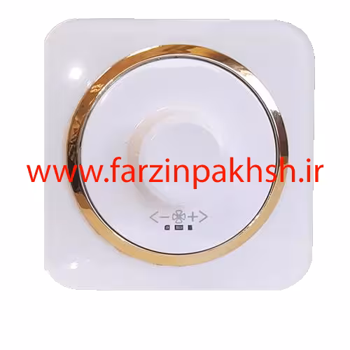 کلید دیمر فن (800w) توکار دلند مدل آدا پلکسی قاب سفید