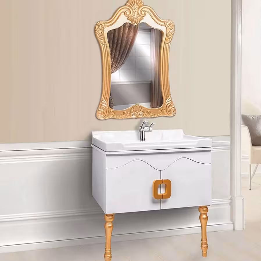 روشویی کابینتی مدل 2014 تمام پی وی سی رنگ 21 ماشینی سایز 60در42 با آینه ارسال به سراسر ایران