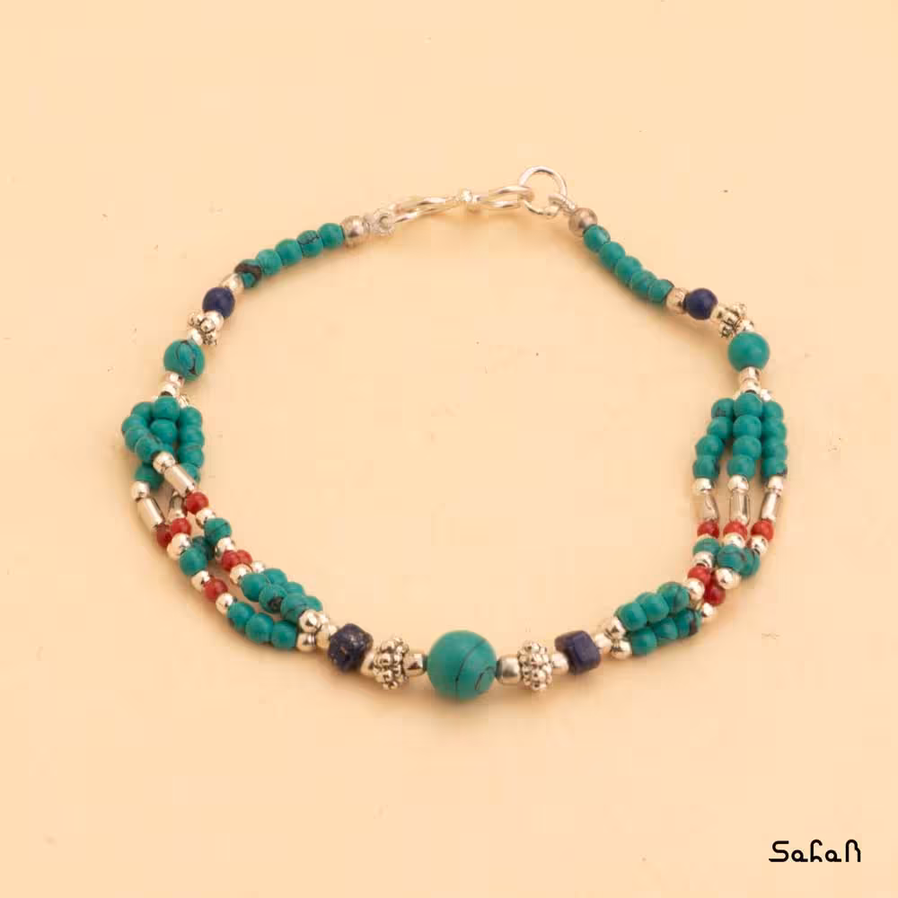 دستبند هندی فیروزه