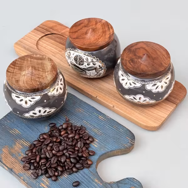 ست بانکه توپی با سینی یکپارچه مهر طرح دو