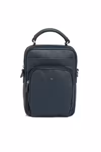 کیف پیام رسان آبی مردانه کیسه بند چرمی سرمه‌ای 21200x86 Tergan