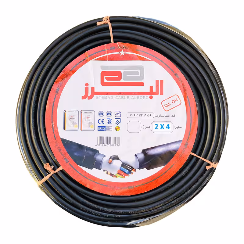 کابل برق 2 در 4 اعتماد کابل البرز مدل ETM24