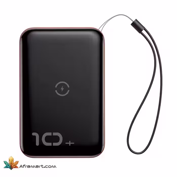 شارژر همراه بی سیم باسئوس ظرفیت 10000 میلی آمپر ساعت مدل PPXFF10W-19