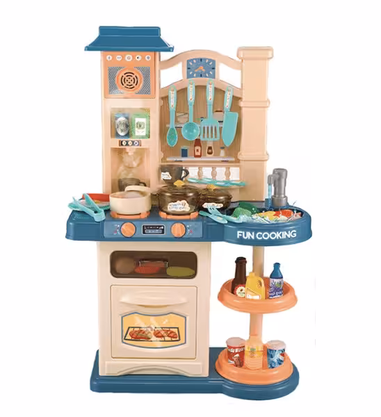 آشپزخانه بزرگ کودک با سینک ظرفشویی با ریزش آب مدل 838a