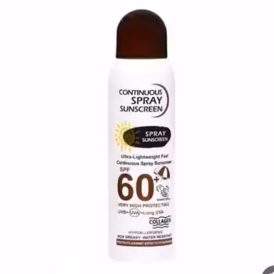 اسپری ضد آفتاب بدون رنگ وکالی مدل SPF60 انواع پوست حجم 230 میلی‌لیتر
