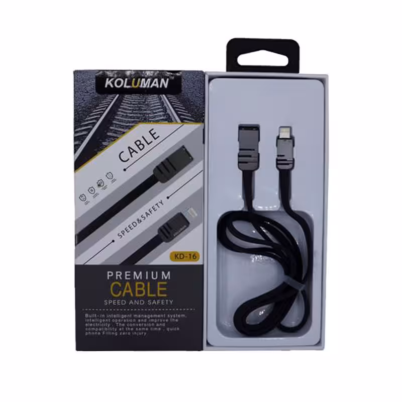 کابل تبدیل KOLUMAN مدل KD-16 مناسب برای شارژر و انتقال دیتا