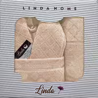 حوله نیم سرویس Linda لوزی گلبهی