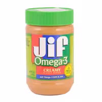 کره بادام زمینی جیف jif مدل امگا سه 440 گرمی