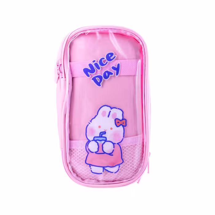 جامدادی فانتزی دو زیپ موکا