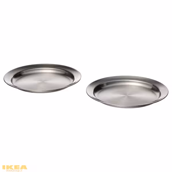ست دو تایی بشقاب بزرگ استیل مدل GRILLTIDER | برند ایکیا | ارسال 15 الی 20 روز کاری