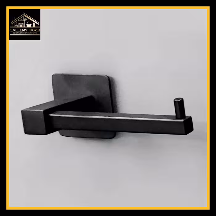 جا دستمال توالت رولی مشکی کد153(استیل304)