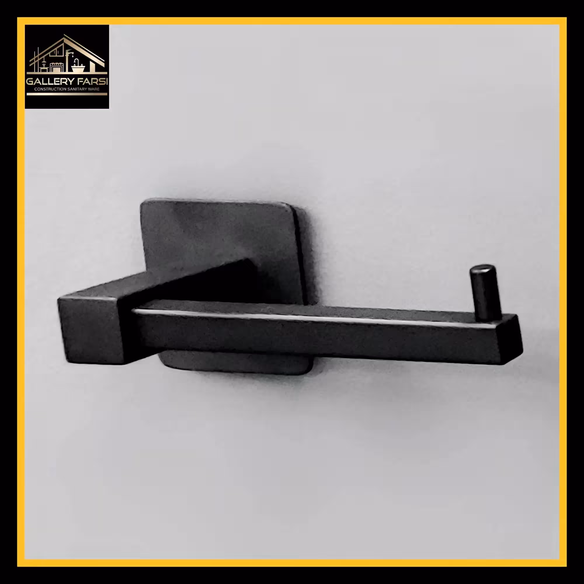 جا دستمال توالت رولی مشکی کد153(استیل304)