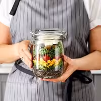 بانکه درب کلیپسی ایکیا مدل korken حجم یک لیتر 