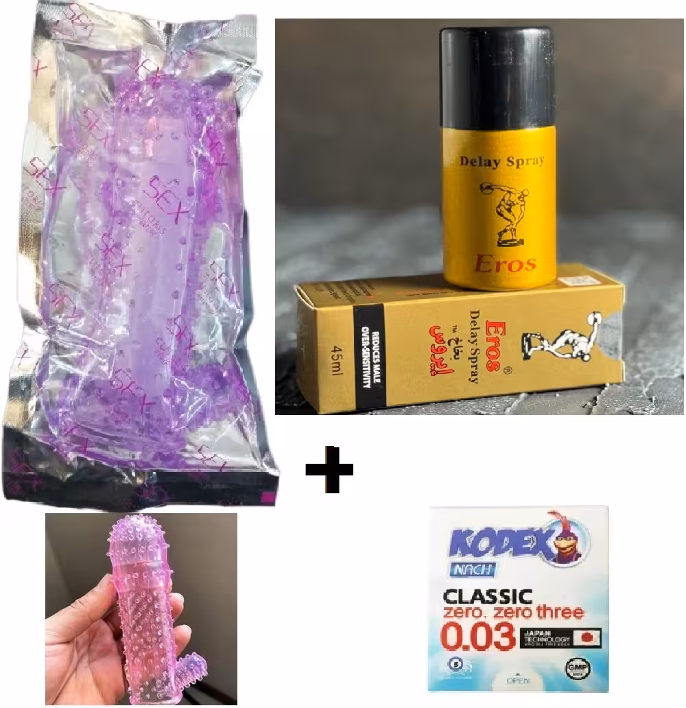 کاندوم سیلیکونی و ژله ای اسپری تاخیری اروس 45 میل کاندوم کدکس نازک