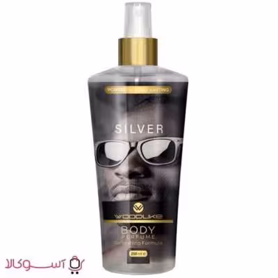 بادی اسپلش مردانه وودلایک مدل silver حجم 250 میل