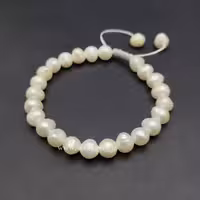 دستبند مروارید طبیعی پرورشی (کد12)