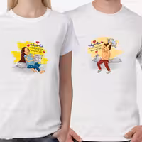 تیشرت دونفره با عکس فانتزی عاشقانه ولنتاین کد 27