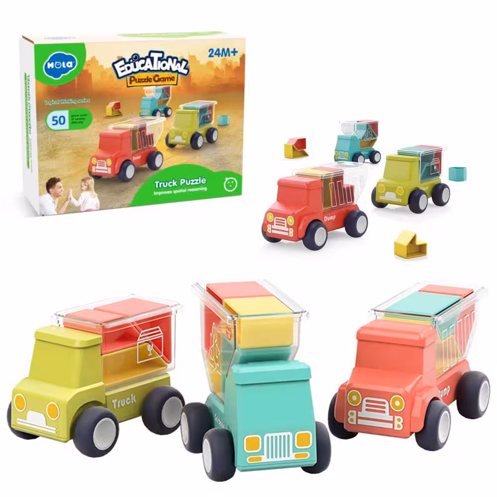 ساختنی پازلی کامیون کد 7980 برند هولی تویز