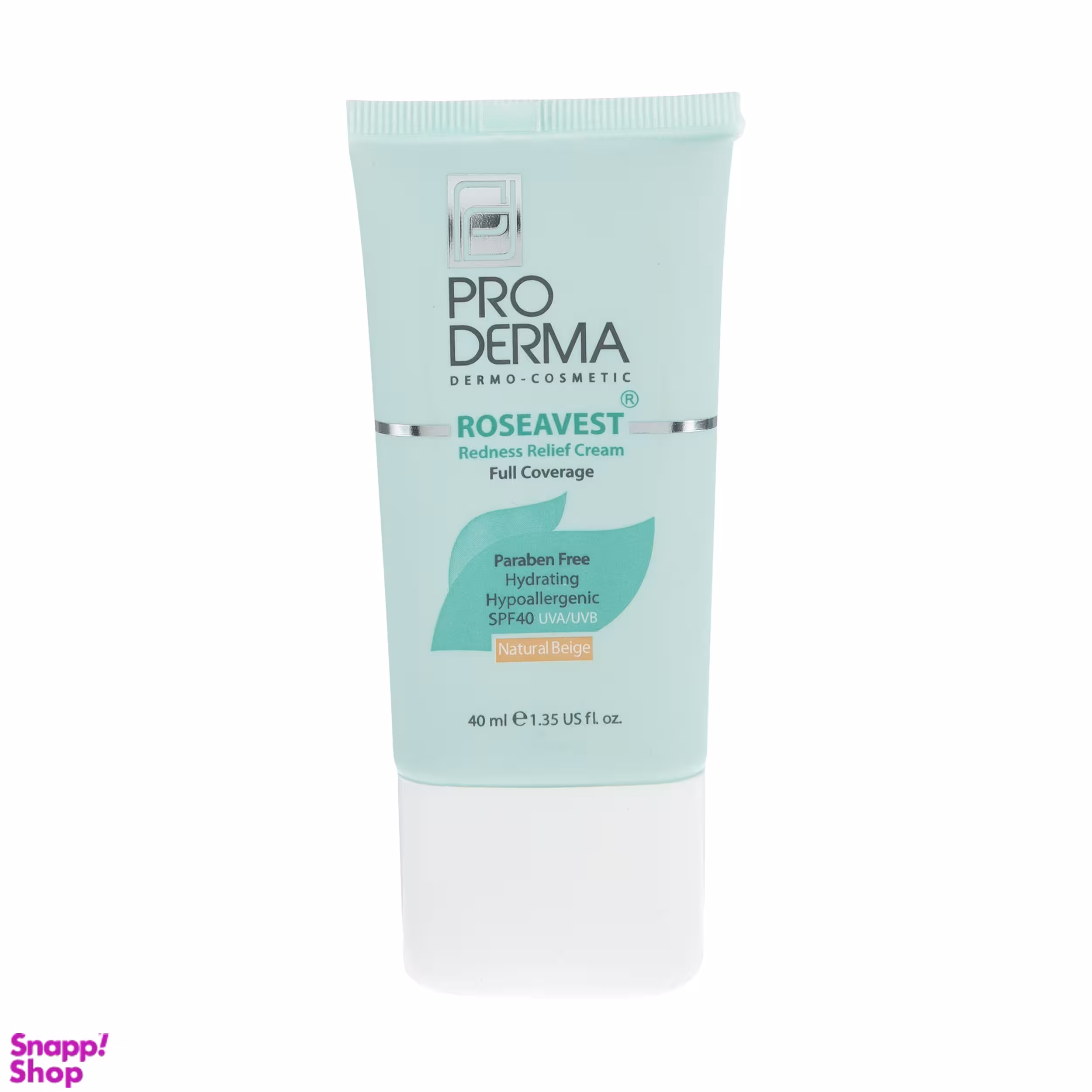 کرم پوشاننده رنگی پرودرما (Proderma) سری Roseavest مدل Natural Beige حجم 40 میلی‌لیتر
