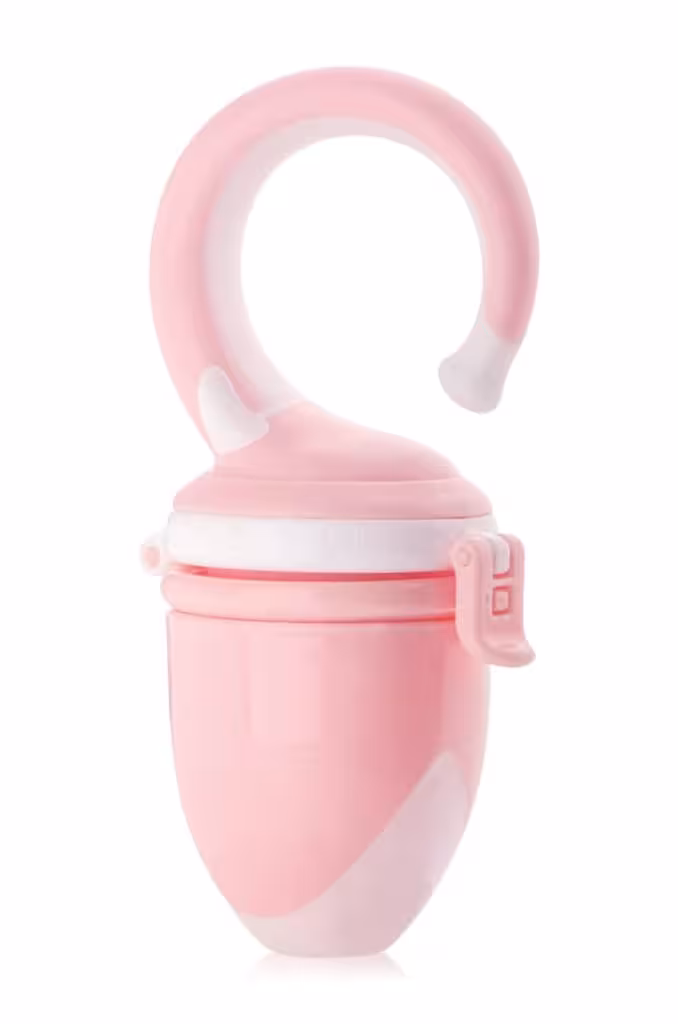 پستانک میوه خوری با درپوش صورتی بی بی سیل babisil