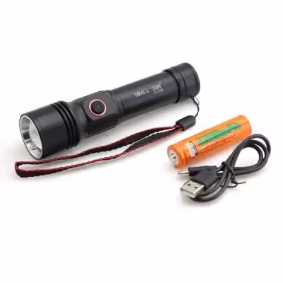 چراغ قوه حرفه ای اسمال سان مدل بدنه آلمینیومی ZY-T2308