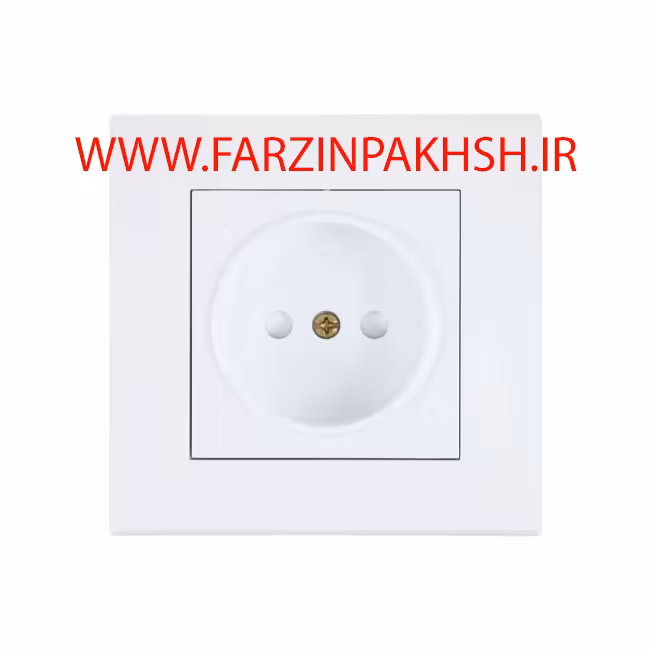 پریز بدون ارت با مغزی سرامیکی توکار پارت الکتریک مدل تابش 5161