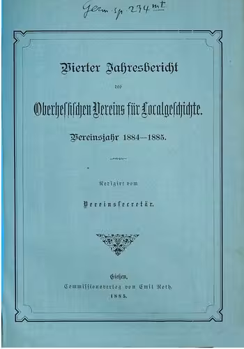 خرید و دانلود نسخه کامل کتاب Jahresbericht des Oberhessischen Vereins für Localgeschichte