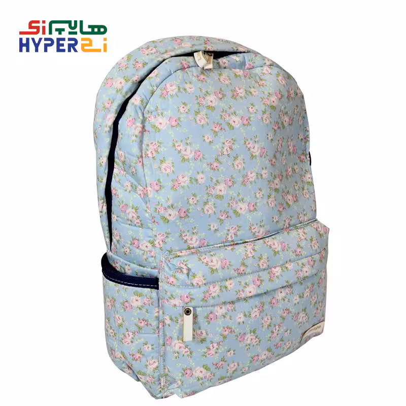 کوله پشتی زیماژ کد K011 طرح آبی کمرنگ گلدارZimage