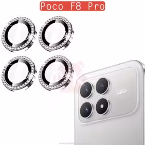 محافظ لنز نگین دار شیائومی Diamond Ring Lens Glass | Poco F8 Pro