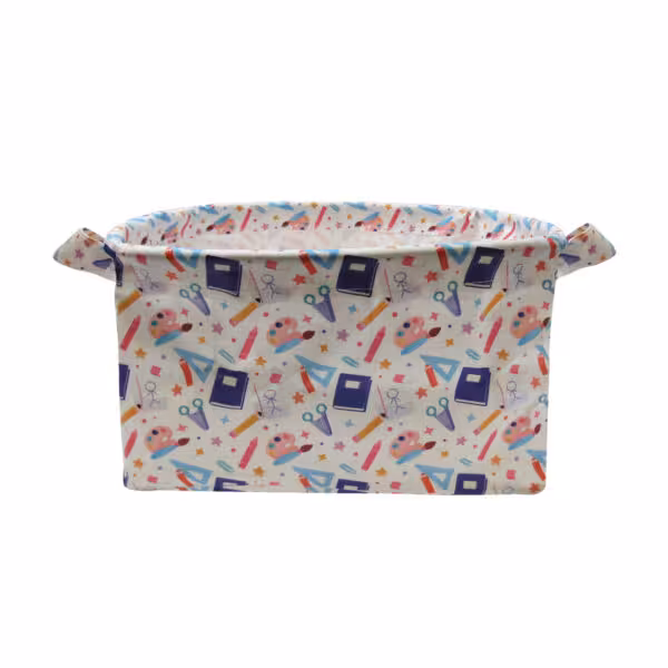 ریکاردو باکس دسته دار 20*20 طرح کتاب و قیچی کوچک