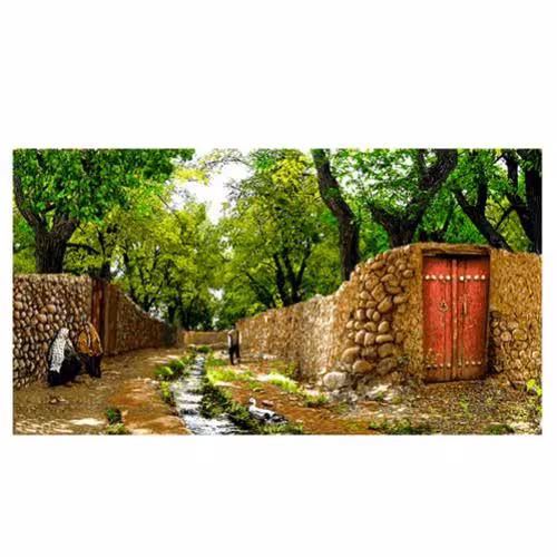 طرح منظره کوچه باغ باصفا کد 23021