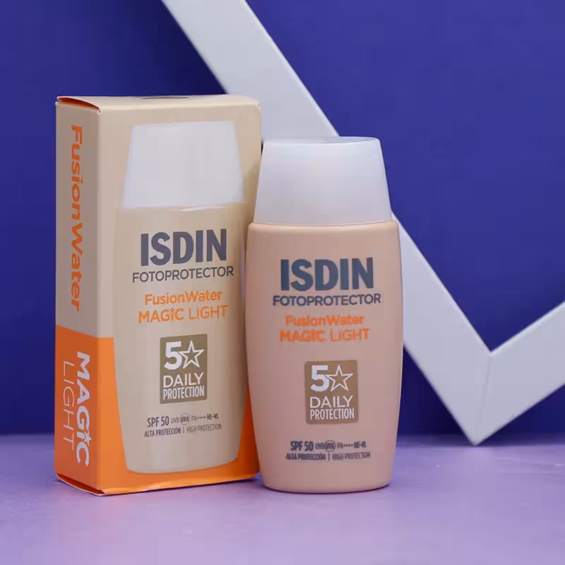 عمده فروشی ضدآفتاب ایزدین فیوژن واتر مجیک لایت ISDIN Fusion Water MAGIC Light spf50 کد 92747