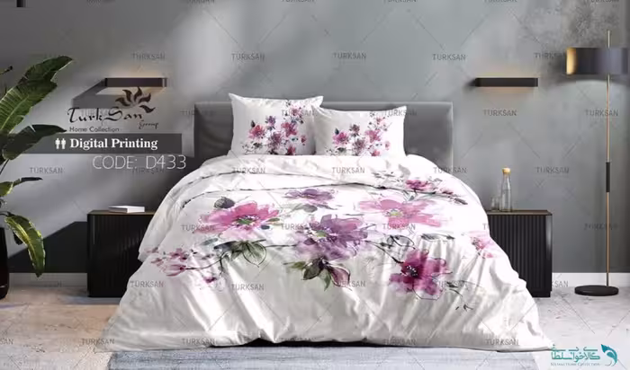 روتختی طرح شکوفه بنفش دو نفره برند ترکسان کد ND433