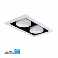 پنل دو خانه مولتی دانلایت توکار 60 وات مدل آدنا سری optimax  مازی نور