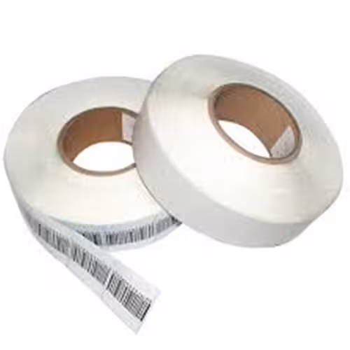 لیبل دزدگیر RF سایز 4*4 سفید یا بارکد