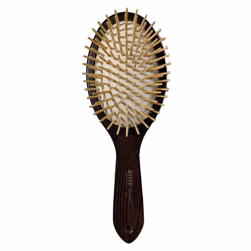 برس مو چوبی بامبو رز بیضی W75