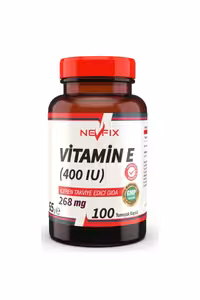 قرص ویتامین E مقدار 268 میلی گرم برند Nevfix - بسته 100 عددی